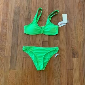 NWT acid green cabana de sol bikini set